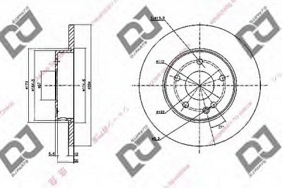 DJ PARTS bd1133 -  Тормозной диск